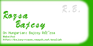 rozsa bajcsy business card